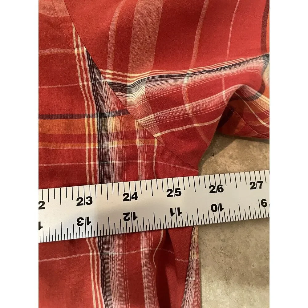 Consensus Sportswear‎ Plaid Button Up Short Sleeve Shirt XL